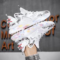 2024 New Style Men's Shoes Popcorn Bottom Sneakers Trendy Men's Shoes Flying Woven Trendy Men's Shoes Design and Fashion 39 smėlis