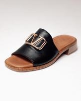 Women's flip flops Krula 301016 36 black leather 36 juoda
