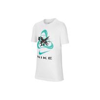 Nike SS23 High Basketball Series T-Shirt DRI-FIT Letter Logo Print Round Neck American Short Sleeve Kids Tops White FJ7232-100 S