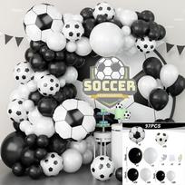Pasaulio futbolo čempionato vakarėlio balionų rinkinys Vaikų gimtadienio vakarėlio futbolo trofėjų rinkinys Balionų rinkinys Black Football Set 1