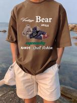 Lovely Cartoon Bear Great Fashion Prints TShirts Womens Summer Cotton Short Sleeve Tees ONeck Soft Loose Tops Casual Clothes S