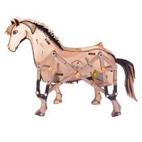 3D Wooden Puzzle DIY Assembled Model Mechanical Horse Science Discovery STEM Education Physics Experiment Kit For Children Gifts