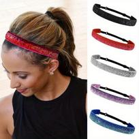 5pcs Women's Flash Fashion Headband, Elastic Headband Non slip Headband, Yoga Sports Headband