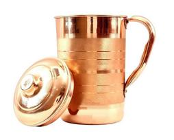 TreegoArt 100% Pure Copper Jug Pitcher For Storage Water And Serving Ware - 1500 Ml 1500 Ml ruda