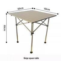 Adjustable Height Portable Folding Aluminum Table for Camping and Mahjong