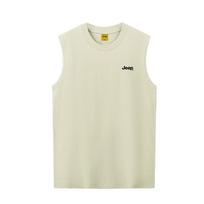JEEP Men's Pure Cotton Ice-Feel Sleeveless Casual T-Shirt 2XL