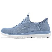 Skechers Sportiniai Patogūs Žemi Laisvalaikio Batai Moteriški Kedai Pilki Mėlyni 150284-SLT 35