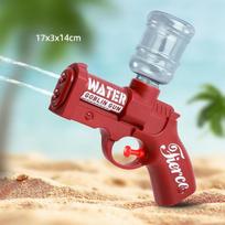 Mini Water Gun Toy Double Hole Spray Water Gun Water Beach Toy Gun Water Spray Manual Toy Gun Summer Water Blaster Toy raudona