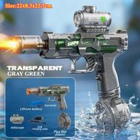 Full Automatic Electric Water Gun Toy with Sensor Lights Continuous Shooting Squirt Guns Summer Outdoor Toys for Children