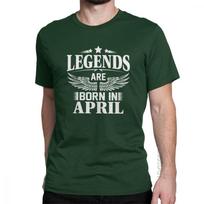Legends Are Born In April Vintage Birthday TShirt Anniversary T Shirt Unisex Crew Neck Tops Gift Tee Shirt Purified Cotton Clothes S
