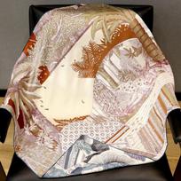 Midsummer Night's Dream Double-Sided Printed Heavyweight Silk Mulberry Silk Scarf 18 Mumi Twill Silk Women's Large Square Scarf Shawl 88*88cm