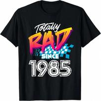 Totally Rad Since 1985 Retro Birthday T-Shirt S įvairiaspalvis