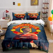 Manchester United logo pattern. Bedding sets Duvet cover sets Duvet covers Pillowcases(1 * Duvet Cover 2 * Pillowcases without duvet insert) 135x200cm