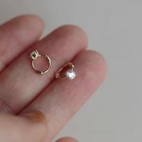 18K Gold-Plated S925 Sterling Silver Mini Zircon Hoop Earrings - Minimalist & Shiny Cartilage Studs for Influencers 18K Gold Pair