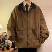 American Retro Men's Bomber Jacket Windbreaker Zipper Coat Loose Cargo Jacket L ruda