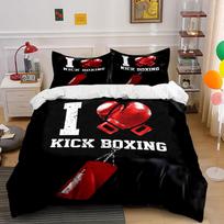 Red gloves, punch bag. Bedding sets Duvet cover sets Duvet covers Pillowcases(1 * Duvet Cover 2 * Pillowcases without duvet insert) 135x200cm