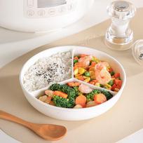 Pinyu 3-Compartment Ceramic Steaming Plate