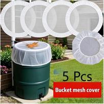 5 vnt. Vandens rezervuaro filtro tinklelis |   Tinka vandens laikymo kibirams, kurių skersmuo 40–60 cm / 15,75–23,62 colio |   Smulkus tinklelis efektyviai sulaiko lapus 5pcs balta