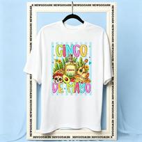 Mexican Fiesta Party inco De Mayo Viva La Fiesta Sugar Skull Fiesta Vibes tshirt Women Unisex Casual cotton printed t shirts S