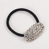 Angel Shushu Crystal Round Cubic Hair Tie White Black Hair Tie Mark-free Hair Tie Hair Clip