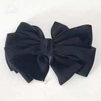 GSTORE Lovely Hair Pin Pretty Ribbon Hair Pin Accent Hair Pin Adult Hair Pin Black Layered Cubic Automatic Hair Pin