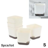 5Pcs/pack Succulents Plant Pots Self Watering Flower Pots Self Watering Planters With Drainage Hole Plastic Plant Pots