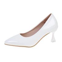 Nude Brand Fashion Woman Shoes Pointed Toe Fine With Heels Shallow Mouth High Heels Patent Leather Summer Pumps Shoes Mujer 7Cm 35