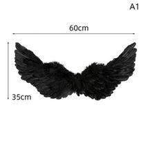 60*35cm/80*40cm Angel Wings Feather Wings Cosplay Wing Stage Show Halloween Christmas Party Costume Adult Children Birthday Gift