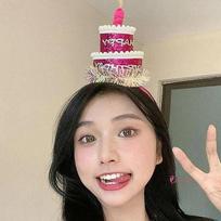Headband Event Cake Home Kemi Hat Cake Season 3 Birthday Party Celebration Happy Birthday Home Main Character Prop Hairband ecx891 pink