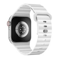 Sport Band for Apple watch Ultra 3/11/10/9/8/7/6/SE 49mm 46mm 45mm 44mm 40 41 42mm Silicone bracelet wrist correa iWatch Straps 38 40 41 S10-42mm balta