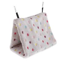 Plush Bird Parrot Hammock Warm Swing Bed Small Pet Sleeping Bed Mat for Parrot Cage Winter Indoor S