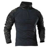 Camouflage Male T-shirts Army Combat Tactical T Shirt Military Hunting Outdoor Men Long Sleeve T-Shirts S
