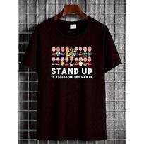 Men'S & Women'S Funny for dart Lovers T-Shirt - Stand Up If You Love The for darts Graphic Tee with for dartboard Design & Playful Cartoon Characters S juoda