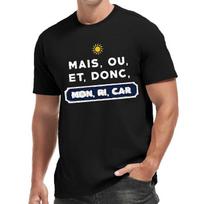 Mais Ou Et Donc Crinkle Plus Size Men's T-Shirt, Summer Clothing, Casual Wear, Geometric Print, Statement Tee, Comfortable Fit, Lightweight Tee, S juoda