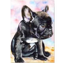 5D Diy Diamond Painting Little black dog Rhinestone Embroidery Cross Stitch Home Decor Handmade Gift 20X25CM