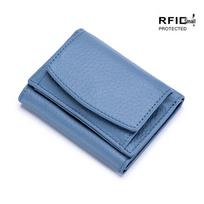 Moteriška maža natūralios odos RFID mini piniginė ir monetų piniginė