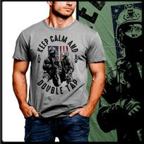 Special Ops T-Shirt Infantry Ranger Double Tap Sniper XL Charcoal Gray Tee S