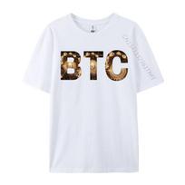 Bitcoin Btc Crypto Tshirt Camisa Tees New Cotton Europe Size Tshirts Unisexs T Shirt Casual Tshirts Wholesale S