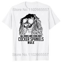 Funny Colorful Splash Art Cocker Spaniel Dog T Shirt Tee Tops Round Neck ShortSleeve Tshirt Clothing Casual Basic Tshirts S