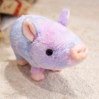 Aukštos kokybės minkštas pliušinis paršelio lėlė, malonus liesti, purus paršelio pliušinis žaislas, mielas, odai draugiškas minkštas žaislas, pliušas miegamajam violetinė