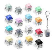 112PCS Keyboard Keychain Fidget Toys Stress Relief Button Keycap Sensory Toys Decompression Finger Clicker Toys for Adult Kids