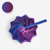 3D Printing Expanded Sensory Fidget Star Model Visual Illusion Hexagon Whirling Spiral Ornaments Stress Relief Board Game violetinė