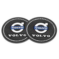 2PCS Car Coasters Rubber Water Cup Bottle Holder Anti-slip Pad For Volvo S40 S80L S60 S90 S70 XC40 XC90 XC60 V40 V60 V90 V70