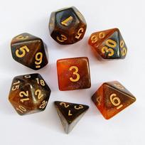Mixed Color Glitter Dnd Dice Polyhedron Dice Set 7-Piece D4 D6 D8 D10 D10% D12 D20 For Rpg Role Playing Game Math Teaching auksas