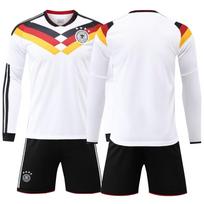 2026 World Cup long-sleeved German main and guest football jersey set quick-drying men's new cross-border jersey short-sleeved jersey summer Children's size 16/height 95-105cm
