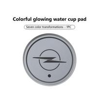 For Opel 1PCS Car LED Light Coaster Cup Holder Anti-slip Ambience Mat Insignia Astra G J F K Vectra C H Corsa C B D Omega