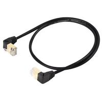 SinLoon Upward Angle Cat8 Ethernet 40Gbps 2000MHz Network Plug SFTP Cable Cat8 RJ45 Connector Gaming LAN Cable for Router to 90-degree Cable,