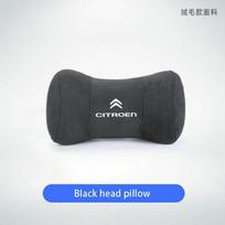 Car Seat Suede Memory Cotton Neck Pillow Headrest For Citroen C3 C5 AIRCROSS C5X C4 Cactus PICASSO e-C3 e-C4 C1 C-Crosser C6 C2 juoda