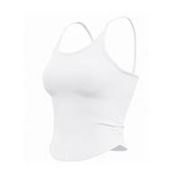 Summer yoga sling vest women with chest pad fixed free bra high elastic nude feeling quick drying breathable slim and thin S balta