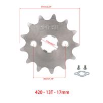 420 Chain Sprocket Kit Rear Sprocket 420 35T 145mm Front 420 13T 57mm 120L Chain for 50cc to 125cc Dirt Mini Bikes ATV Go Kart